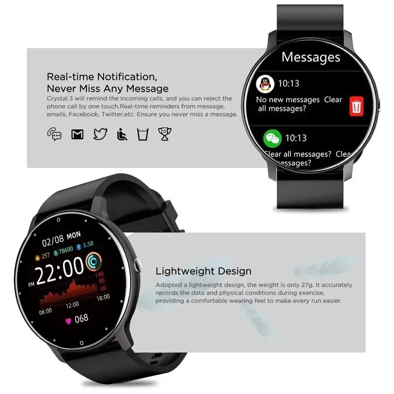 LIGE 2025 New Smart Watch Men Full Touch Screen Sport Fitness - Health and Tech Solutions 25