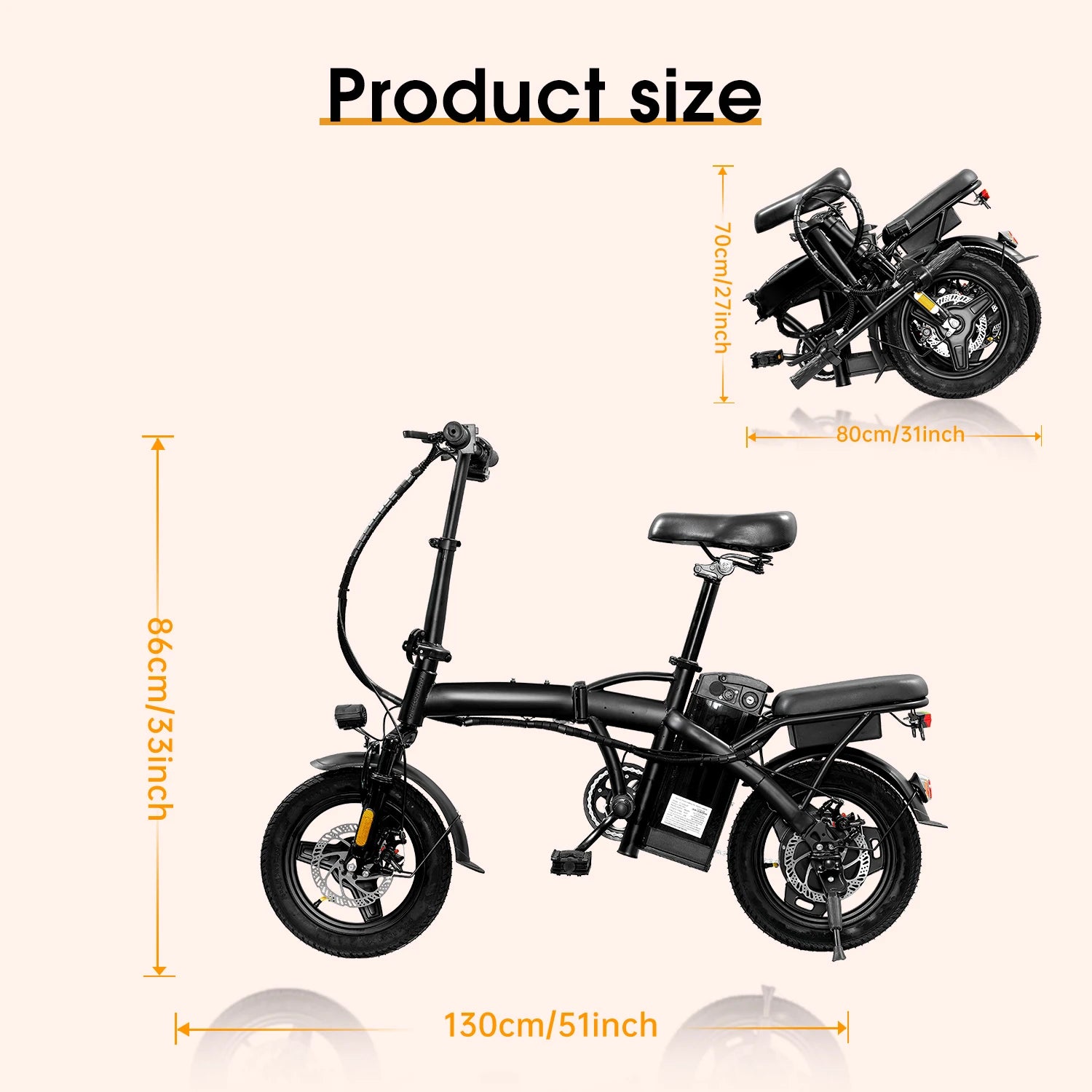 Folding Electric Bike for Adult With Basket 350W Lightweight - Health and Tech Solutions 25