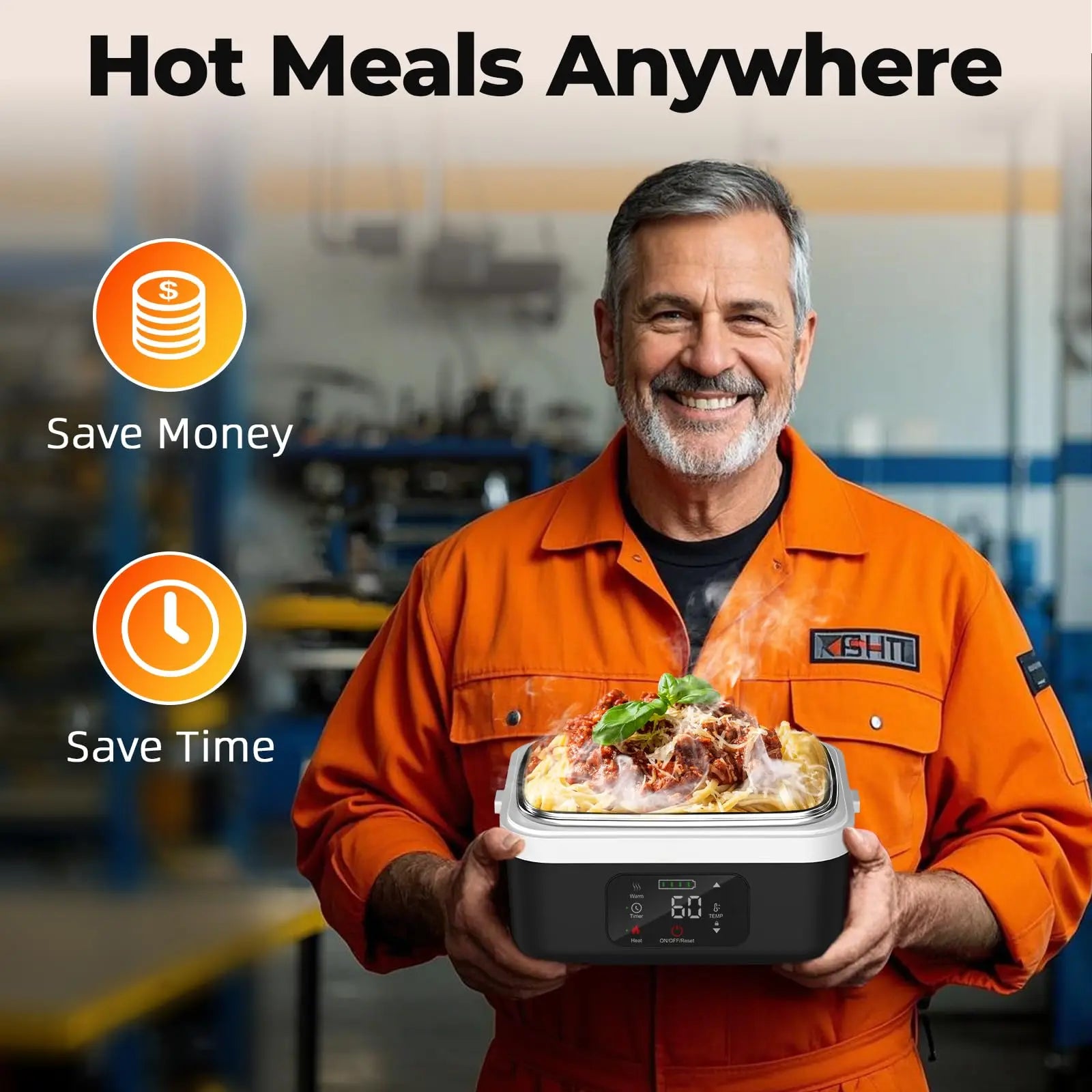 Feature Wireless Electric Insulated Lunch Box 60W Warmer - Health and Tech Solutions 25