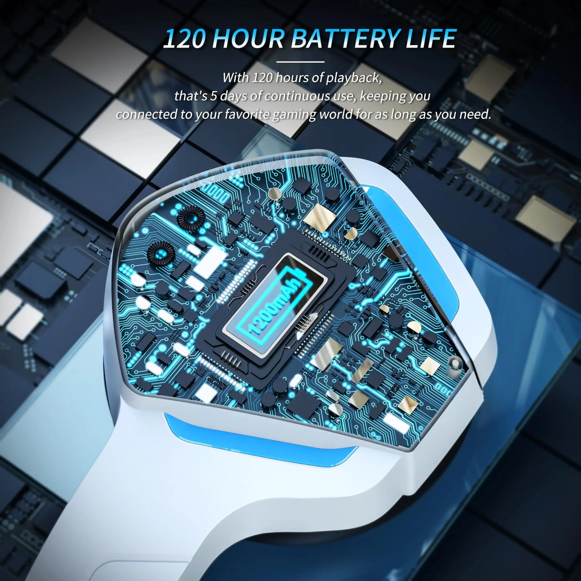 BINNUNE BW01 Wireless Gaming Headset with Mic for PC PS4 PS5 - Health and Tech Solutions 25