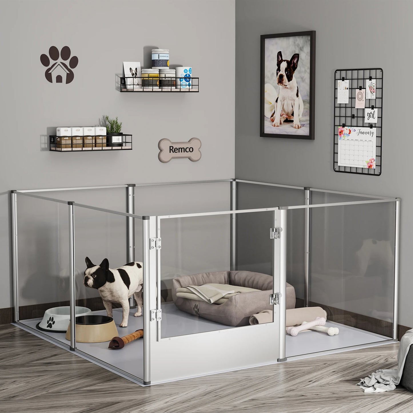 BingoPaw Acrylic Dog Playpen Fence With Waterproof Pad - Health and Tech Solutions 25