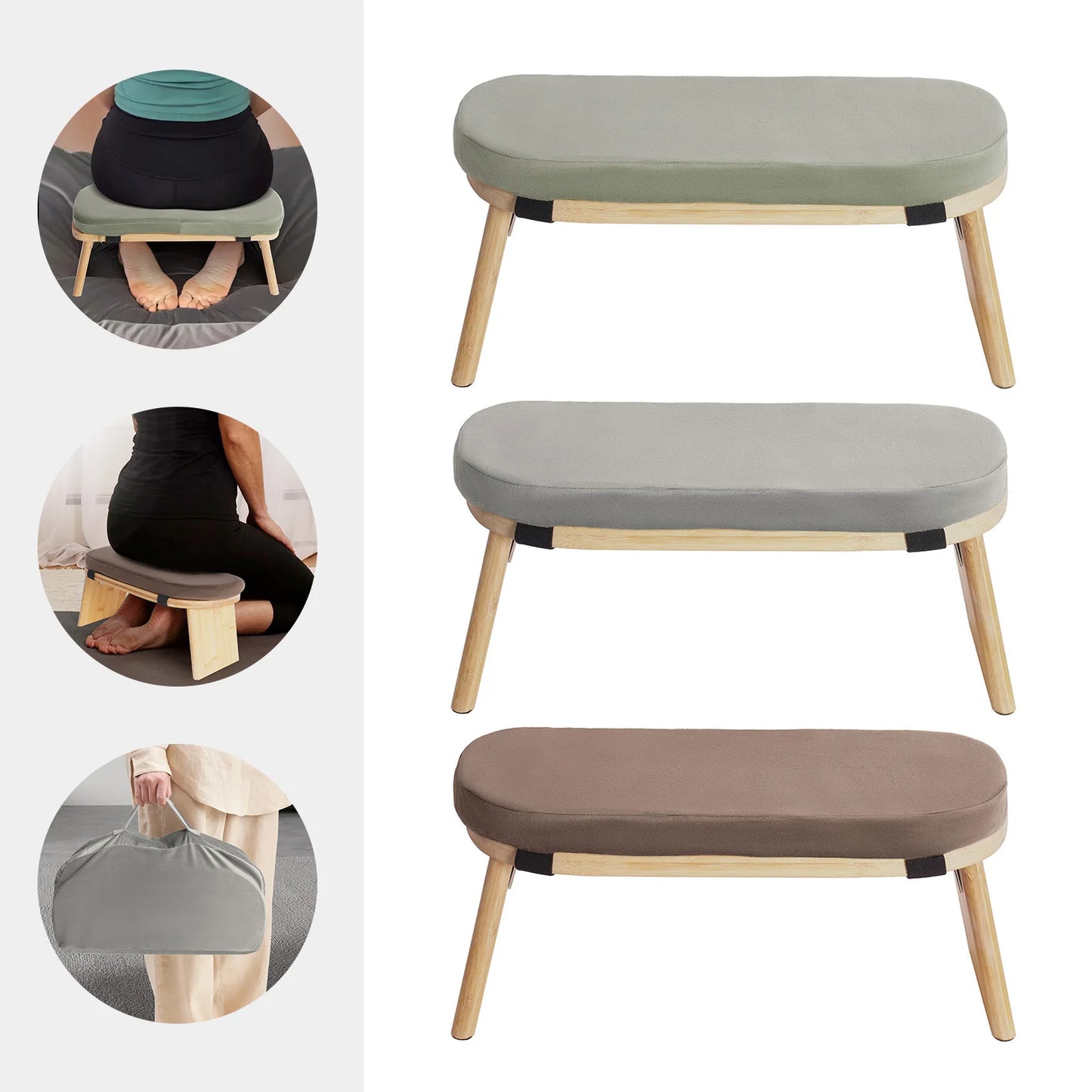 Foldable Ergonomic Bamboo Meditation Bench And Yoga Stool - Health and Tech Solutions 25