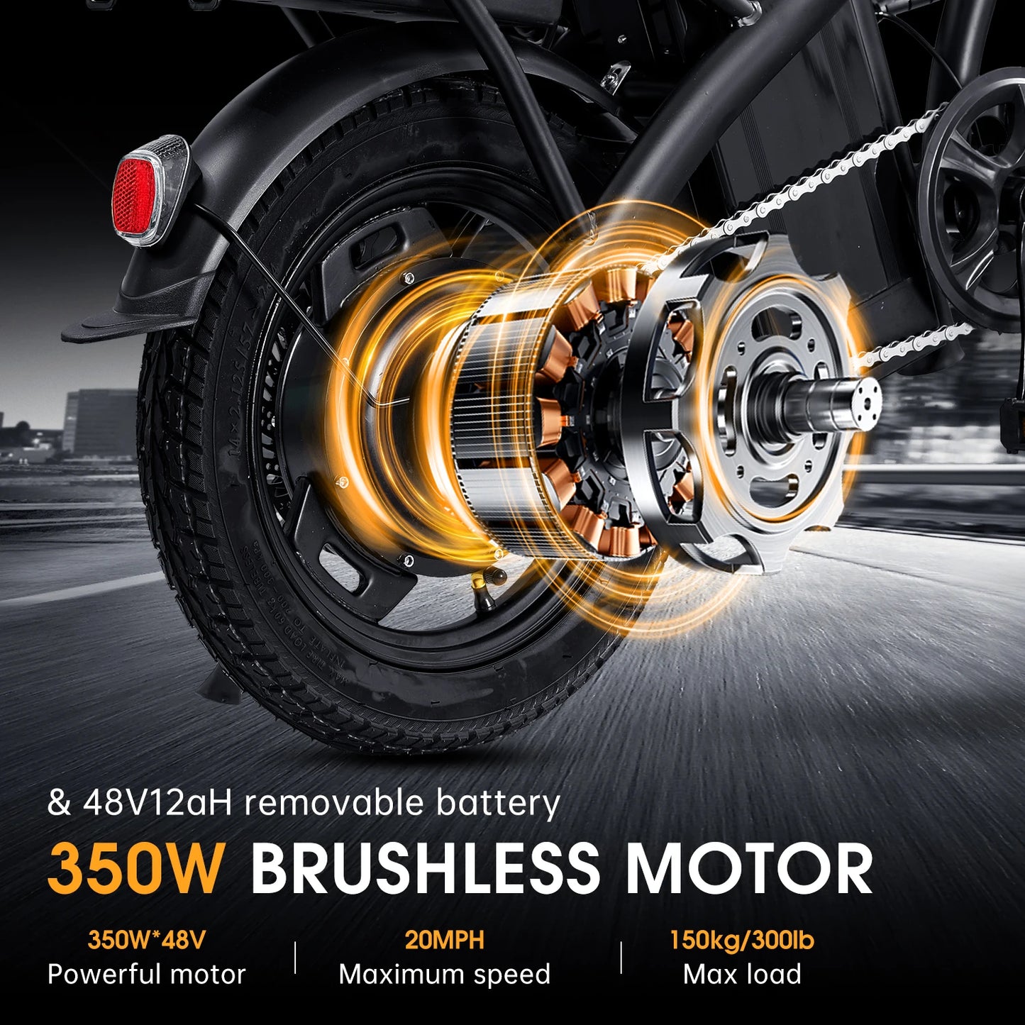 Folding Electric Bike for Adult With Basket 350W Lightweight - Health and Tech Solutions 25