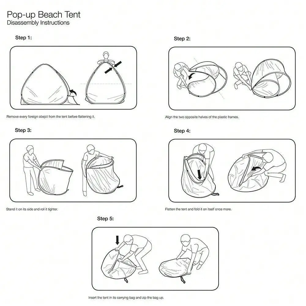 Pop Up Beach Tent Sun Shade Outdoor Camping Canopy - Health and Tech Solutions 25