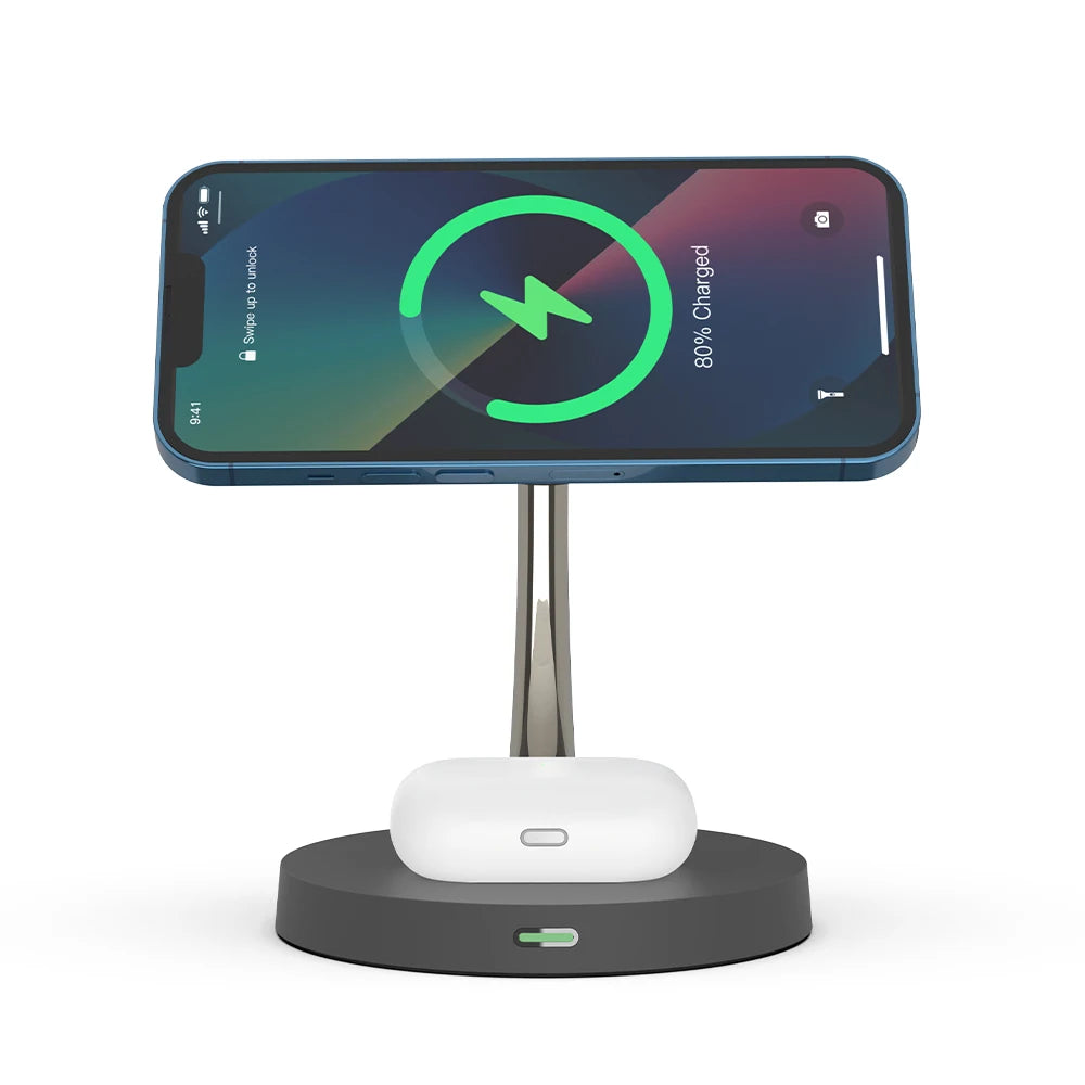 TIMESS 3 In 1 Magnetic Wireless Charger IPhone Watch - Health and Tech Solutions 25