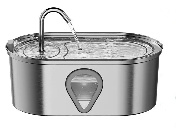 3.5L Large Capacity Pet Water Dispenser Automatic Stainless Steel Cat Water Fountain with LED Lighting - Health and Tech Solutions 25