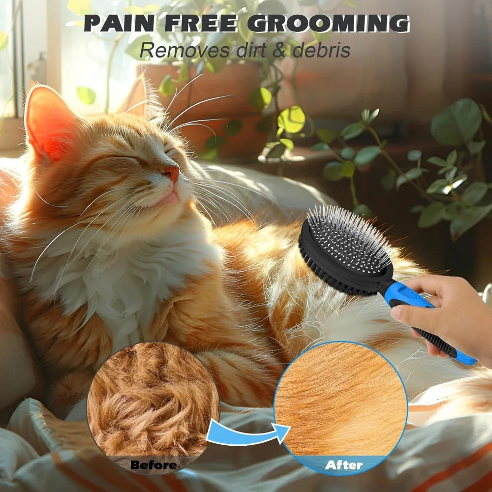 2PCS Double-Sided Dog Grooming Bath Brush Set - Health and Tech Solutions 25