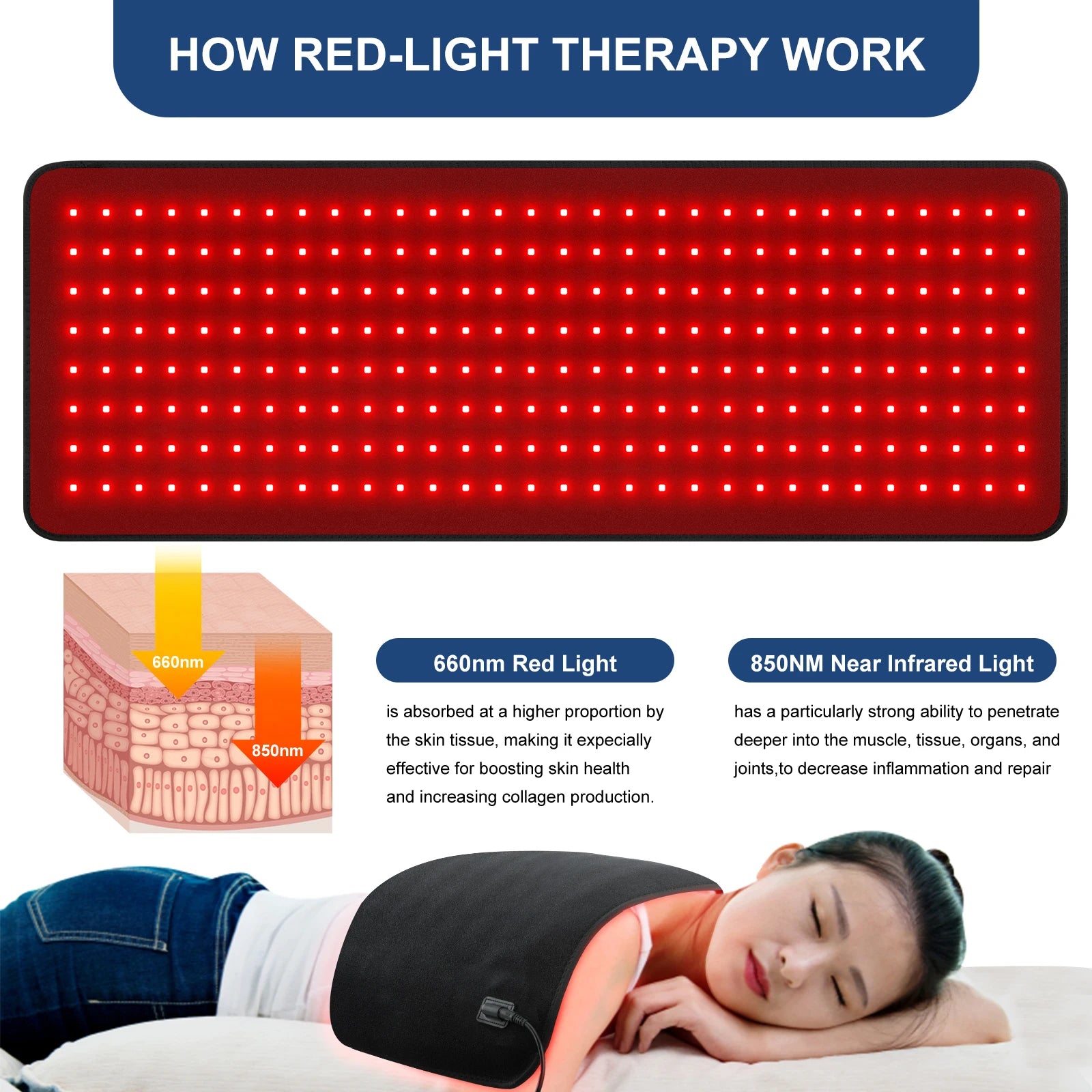 Red Light Mat Near Infrared Therapy Pad for Full Body - Health and Tech Solutions 25