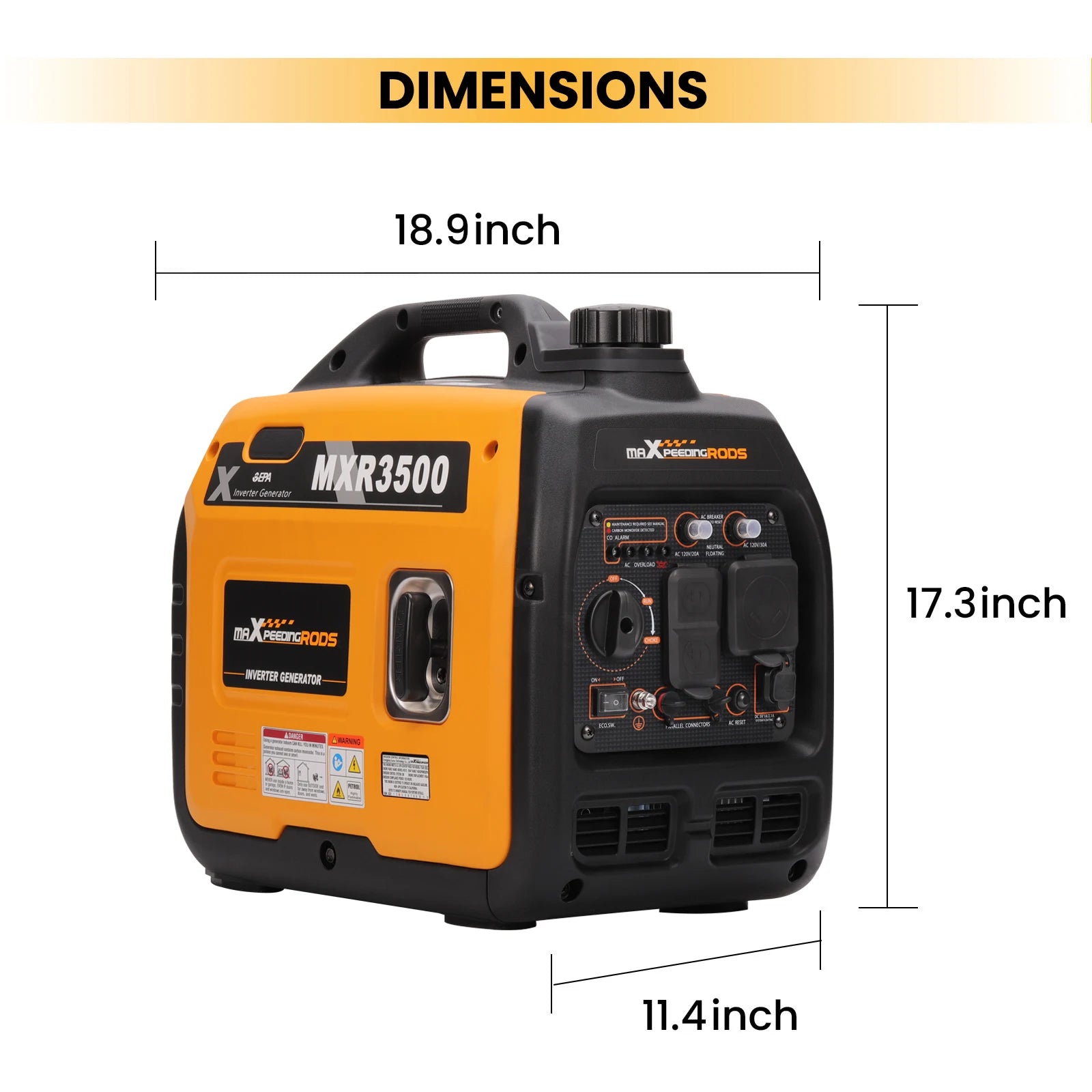 Maxpeedingrods MXR3500 Portable Inverter Generator 3500W - Health and Tech Solutions 25