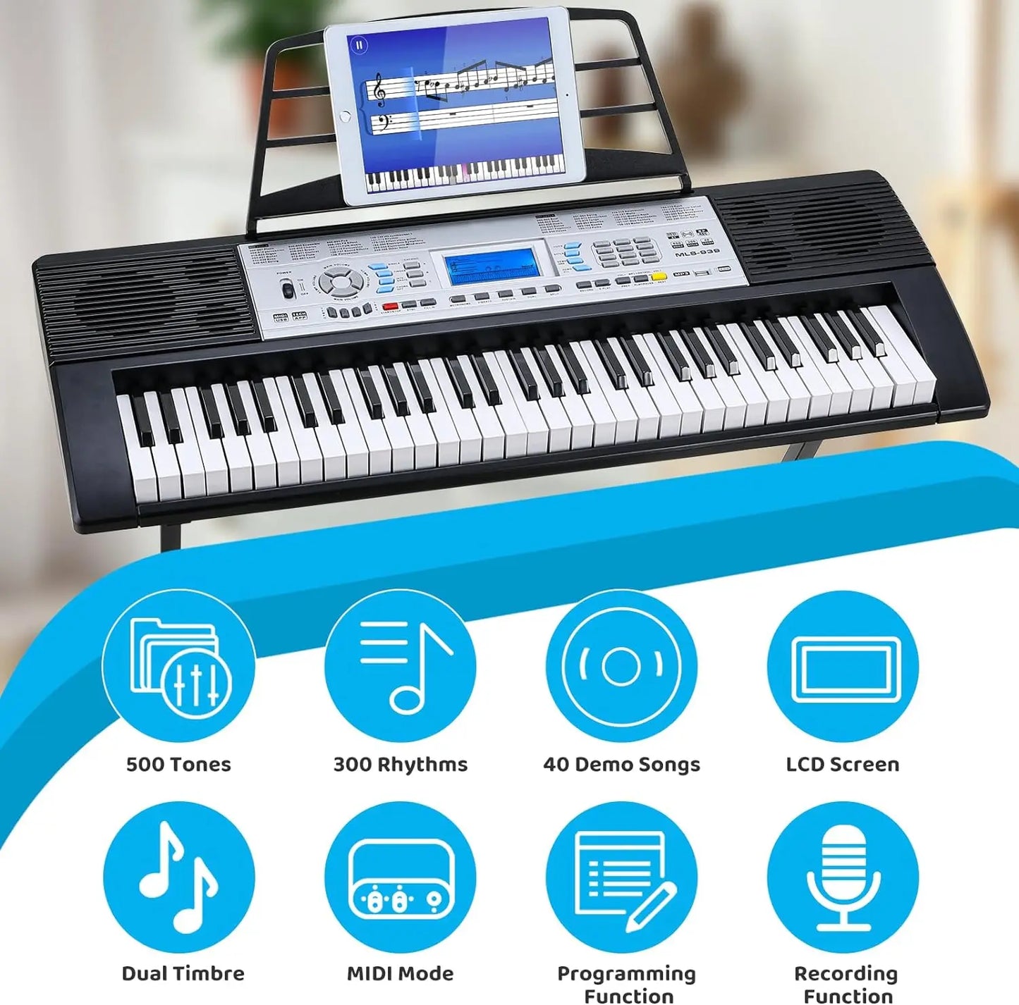 61 Key Keyboard Piano Digital Piano Set for Kids with Mic - Health and Tech Solutions 25