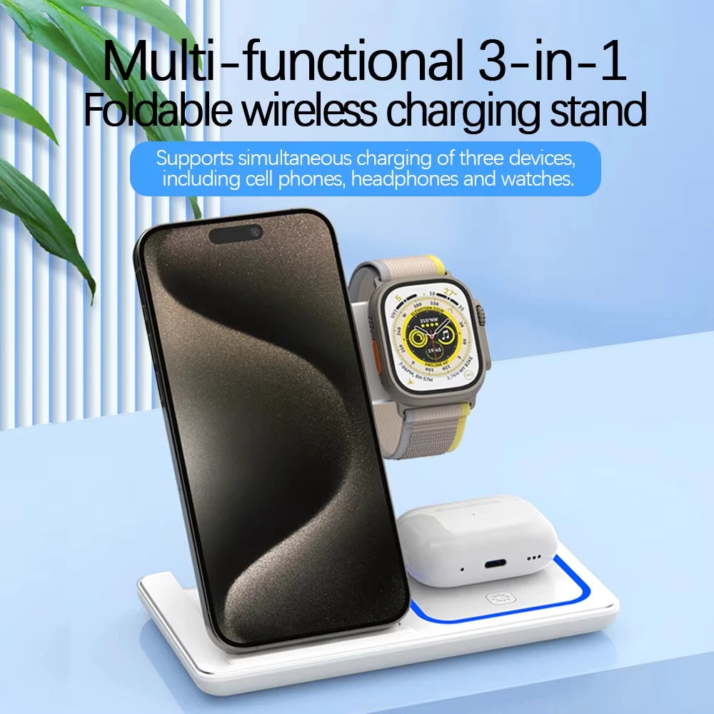 Health and Tech Solutions 25 Foldable 3in1 Wireless Charger - Health and Tech Solutions 25