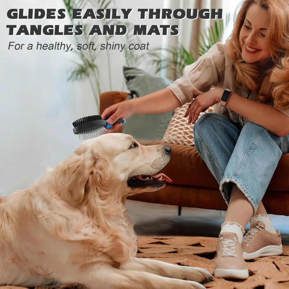 2PCS Double-Sided Dog Grooming Bath Brush Set - Health and Tech Solutions 25