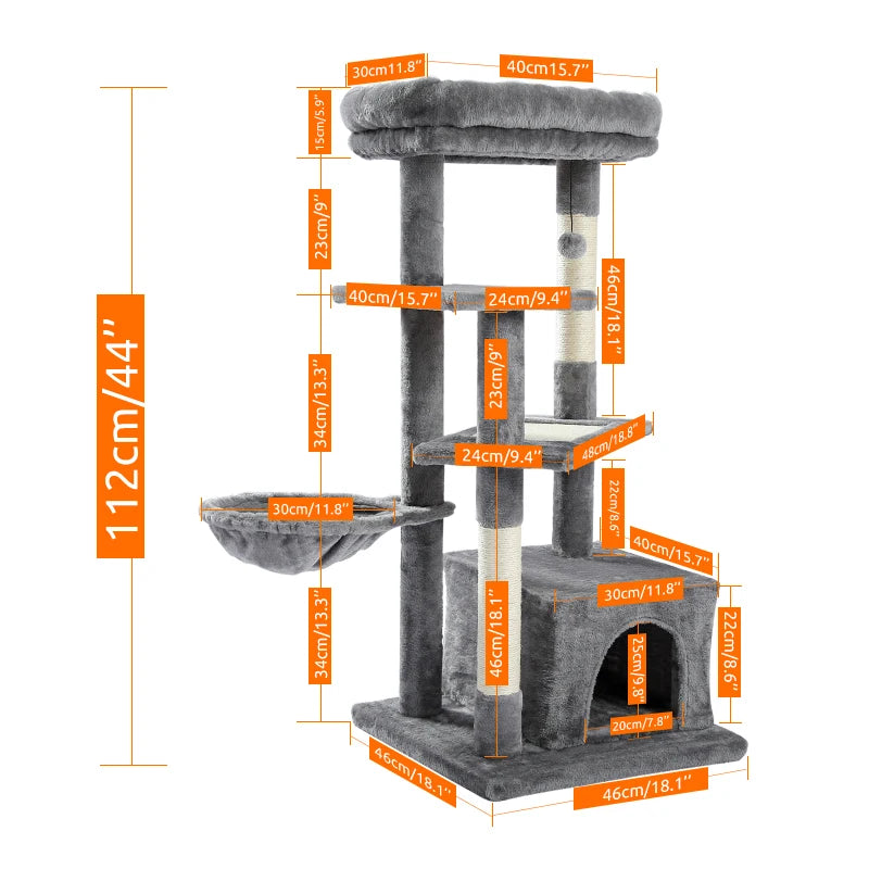 Cat Tree Condo with Scratch Post and Climbing Toys - Health and Tech Solutions 25
