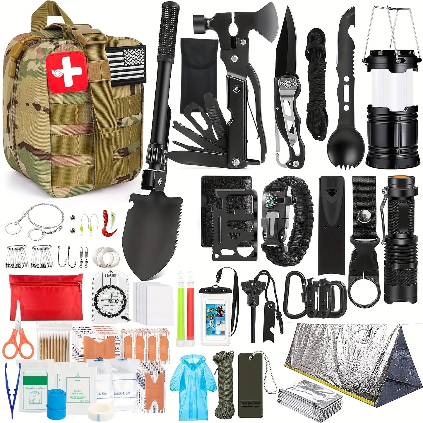 Ultimate Survival Kit First Aid Emergency Gear Multi Tool