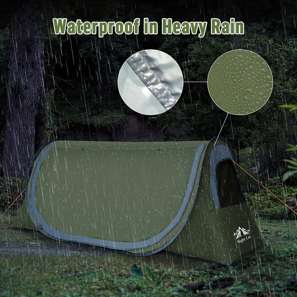 Night Cat Pop Up Camping Tent 1 Person Instant Setup - Health and Tech Solutions 25