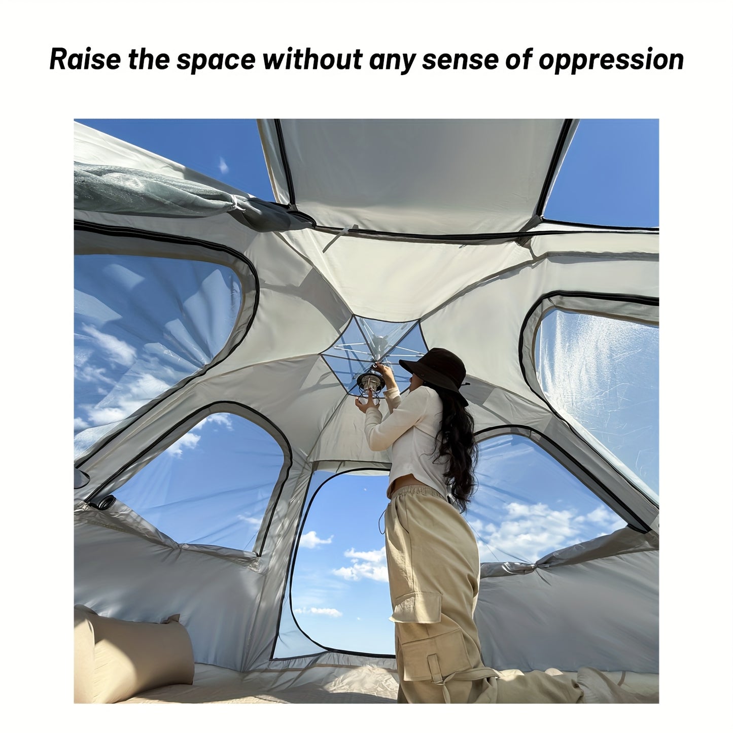 Pakicetus Hexagonal Family Camping Tent With Easy Setup