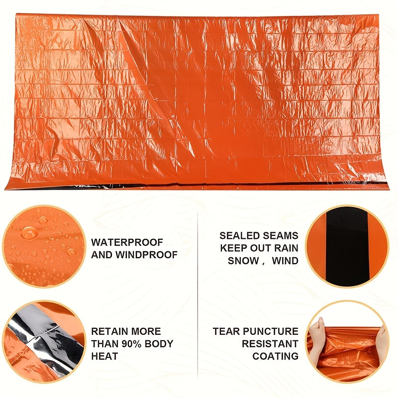 Two Person Emergency Survival Tent Shelter With Whistle